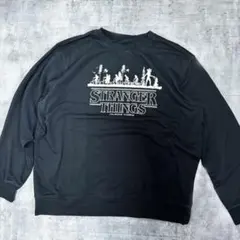 古着　stranger things print logo L