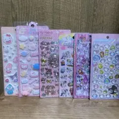 ボンボンドロップシール　プチドロップステッカー　おしりシール　ぷっくり　サンリオ
