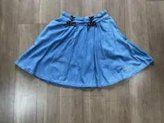 mezzo piano junior160ロゴプリントリボンレースアップスカパン