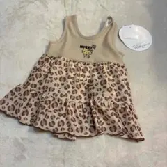 新品　水着　キティ　サンリオ　ひょう柄　ワンピース水着