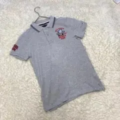 トミーヒルフィガー ポロシャツ 160cm相当 グレー 綿100％ I-1094