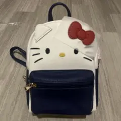 新品　Hello Kitty ミニリュック ホワイト ネイビー
