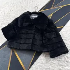 FENDI ミンクファーコート 横段 クロップド丈 FFボタン サイズ40 
