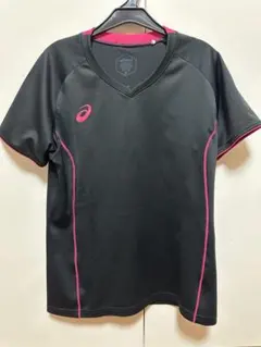 アシックス Tシャツ バレーボール用 練習着 黒 レディース Mサイズのサムネイル
