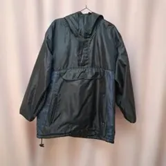 フード付きブラック ネイビー ジャンパー