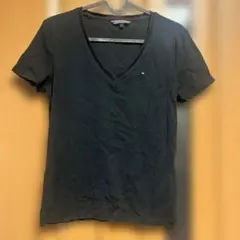 Tommy Hilfiger ブラック Vネック Tシャツ S