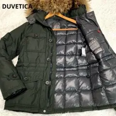 美品◆DUVETICA【リアル ラクーンファー◆ミリタリーダウンジャケット】