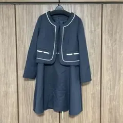 ネイビー ジャケット 半袖ワンピース セットアップ　　フォーマル　卒業式　入学式