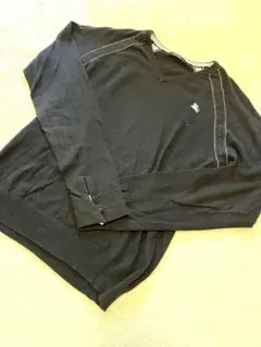 【大人気商品】Burberry BLACK label Vネック ニットセーター