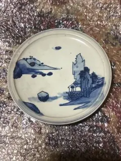 藍九谷折り紙生花輪花七寸皿/古九谷/染付/初期伊万里/２１㎝ 藍九谷折り紙生花輪花七寸皿/古九谷/染付/初期伊万里/21㎝ - メルカリ