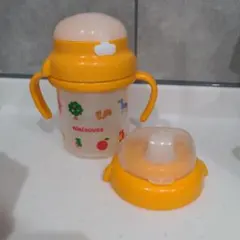 ミキハウス　 スパウトカップ　ストローマグ　 オレンジ
