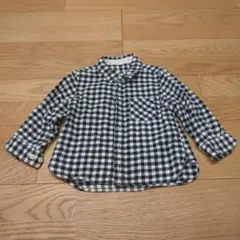 良品計画チェック柄長袖シャツ 90サイズ
