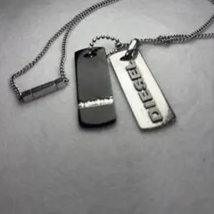 DIESEL ディーゼル ダブルプレート ネックレス ドッグタグ