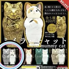 新品　ミイラ・キャット　銀　ハチワレ　ガチャ　ガシャポン　ミイラ　キャット