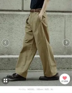 Bleme ヘビーツイル ワイドストレート ダブルインタック グルカチノパンツ