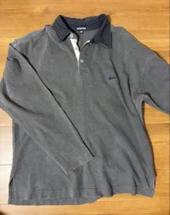stussy グレー 長袖ポロシャツ Mのサムネイル