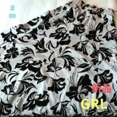 【GRL】新品　Lサイズ　花柄　フレアロング　スカート