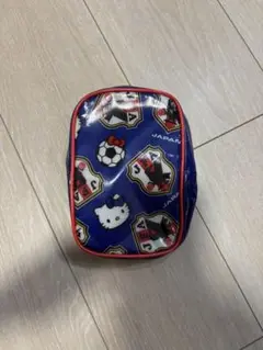 サッカー日本代表　ハローキティ　コラボ　一番くじ　マスコット　ポーチ