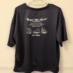 CONVERSE コンバース Tシャツ ネイビー M ゆったりバッグプリント