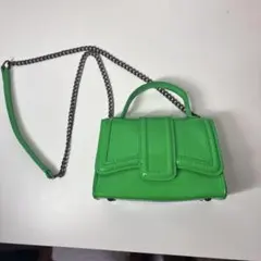 【ZARA】グリーン クロコダイル風 ショルダーミニバッグ