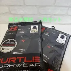 新品 BURTLE 長袖ポロシャツ 103 ネイビー M 二枚セット