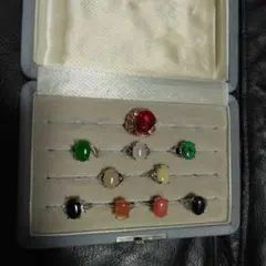 シルバー925製宝石リングセット10個