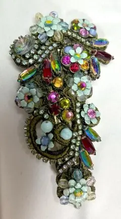 Michal Negrin レースバレッタ あじさいカラー パープル グリーン Michal Negrin レースバレッタ あじさいカラー パープル グリーン