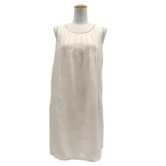 120%lino リネン100% ノースリーブワンピース 38サイズ 9739のサムネイル