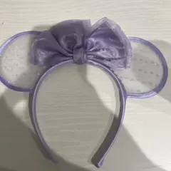 紫色 ミッキーマウス型カチューシャ
