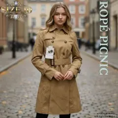 ロペピクニック 新品 チェックパファー コットンツイル 2WAYトレンチコート