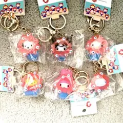 ミャクミャク サンリオ クリア キーホルダー 全7種コンプリートセット