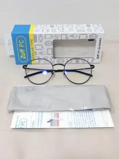 Zoff PC ブルーライトカットメガネ 35% ブラック ボストンタイプ