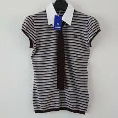 BURBERRY バーバリーブルーレーベル半袖ニット38　ニットタイ付き