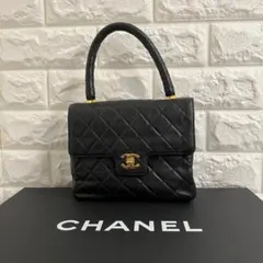 【超美品】シャネル ラムスキン ケリー マトラッセハンドバッグ #104 超美品】シャネル ラムスキン ケリー マトラッセハンドバッグ #104