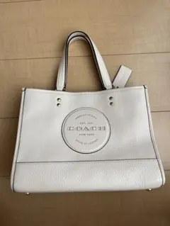 COACH ホワイトレザー ハンドバッグ