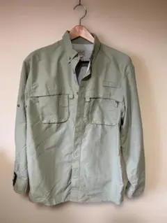 【ほぼ新品】L.L.Bean フィッシングシャツ 長袖 ライトグリーンのサムネイル