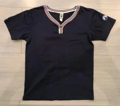 OCEAN FIELD ネイビー Vネックポロシャツ S