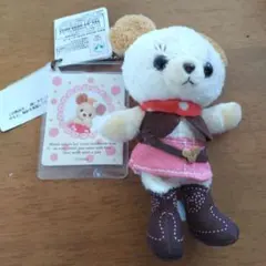 ミニーマウスandキューティベア ぬいぐるみキーホルダー 約10cm