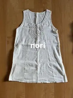nori ノースリーブチュニック　綿100%  m