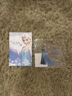 【シール】【非売品】アナと雪の女王エルサ　ステッカー&非売品ポストカード