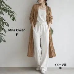 ミラオーウェン　Ｆ　ロングカーディガン　刺繍　キャメル　Mila Owenのサムネイル