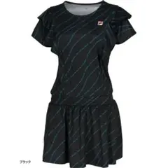【美品】FILA メッセージプリント　フリルワンピースS