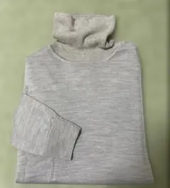 首のチクチクを抑えたタートルネック洗えるセーター婦人Ｌ・オートミール