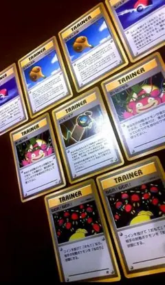 【旧裏】ポケカ 9枚セット ねむれねむれ、思い出させる、ふうせんのみのサムネイル