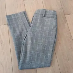 美品　プラステ　ウォームリザーブパンツ チェック柄　グレー　XXS