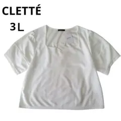 新品 CLETTÉ ハートネック カットソー ホワイト 白 3Ｌ トップスのサムネイル