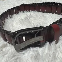 D07362 新品 HIDAWAYS NICOLE ピースメッシュレザーベルト - メルカリ