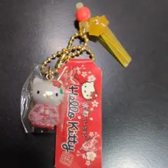 京都　高級着物バージョンかんざし付きハローキティ ストラップ サンリオ