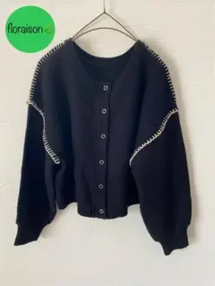 Helm 【カーディガン】ブラック【ショート丈】Mサイズ　トップスワイドサイズ