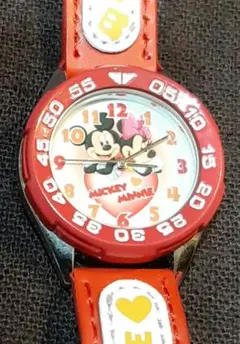 ミッキー　ミニー逆回転ベゼル付きキッズ　レディースクォーツのサムネイル